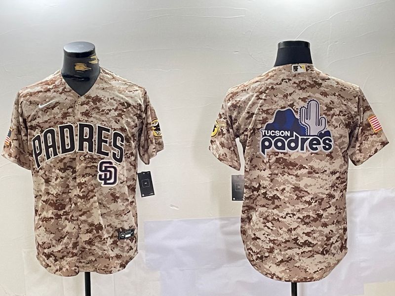 Men San Diego Padres Blank Camo Fashion 2024 Nike MLB Jersey style 6